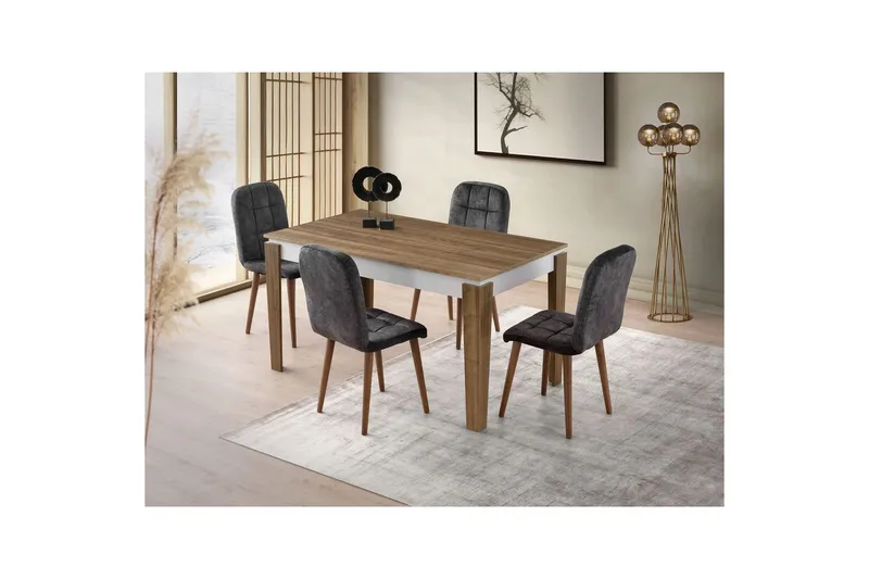 Pradera Matbord 175 cm Rektangulär - Valnöt/Vit - Möbler - Bord & matgrupper - Matbord & köksbord