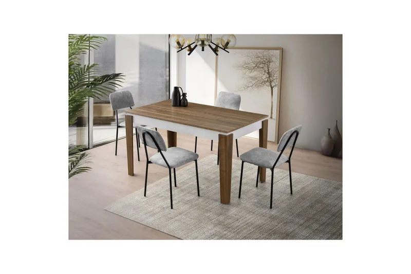 Pradera Matbord 175 cm Rektangulär - Valnöt/Vit - Möbler - Bord & matgrupper - Matbord & köksbord