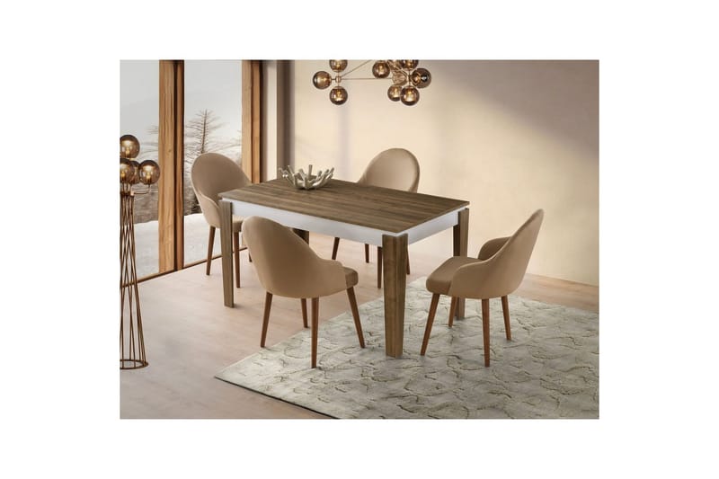 Pradera Matbord 175 cm Rektangulär - Valnöt/Vit - Möbler - Bord & matgrupper - Matbord & köksbord