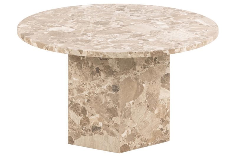 Prisa Runt Soffbord i Marmor Sten 80 cm - Beige - Möbler - Bord & matgrupper - Soffbord