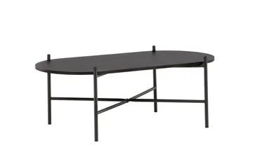Pueblo 120 cm Ovalt Soffbord i Målat Trä - Svart - Möbler - Bord & matgrupper - Soffbord