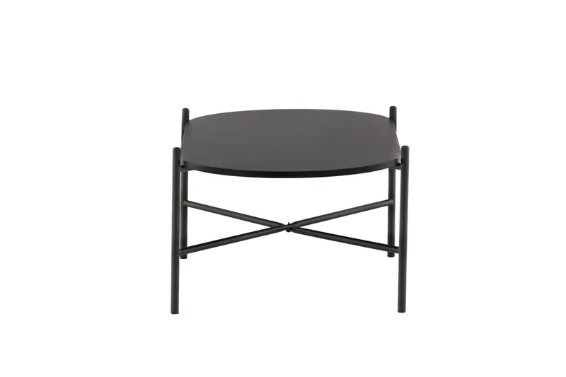 Pueblo 120 cm Ovalt Soffbord i Målat Trä - Svart - Möbler - Bord & matgrupper - Soffbord
