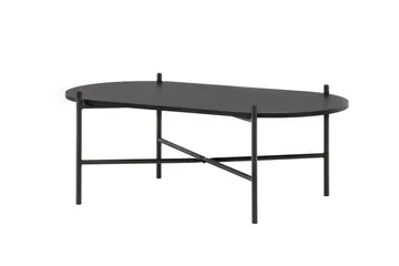 Pueblo 120 cm Ovalt Soffbord i Målat Trä - Svart - Möbler - Bord & matgrupper - Soffbord