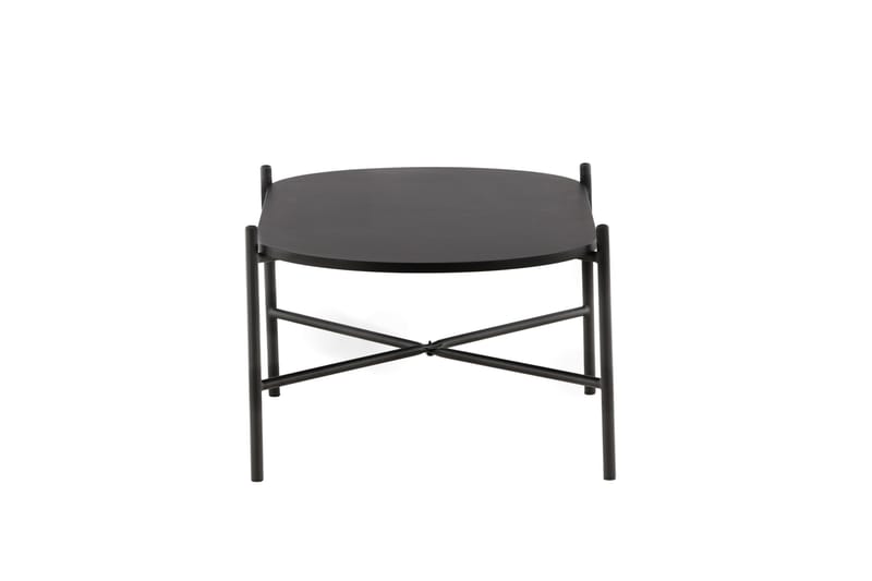 Pueblo 120 cm Ovalt Soffbord i Målat Trä - Svart - Möbler - Bord & matgrupper - Soffbord