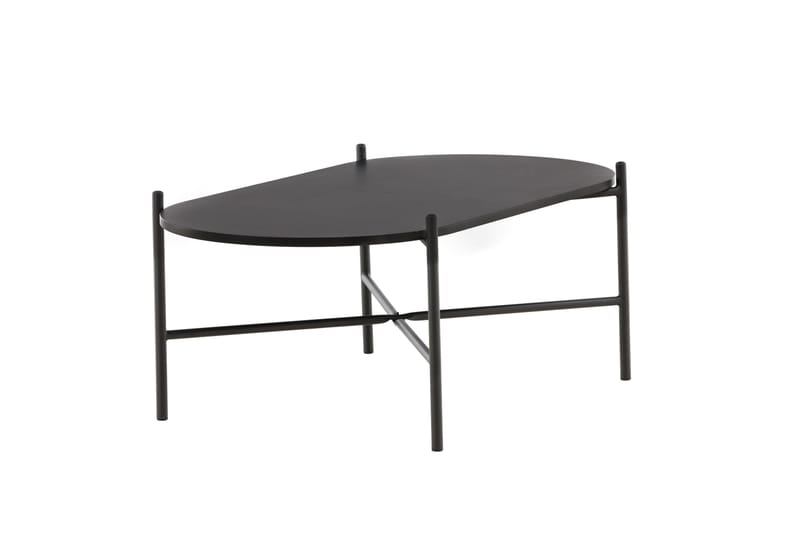Pueblo 120 cm Ovalt Soffbord i Målat Trä - Svart - Möbler - Bord & matgrupper - Soffbord