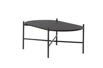 Pueblo 120 cm Ovalt Soffbord i Målat Trä - Svart - Möbler - Bord & matgrupper - Soffbord