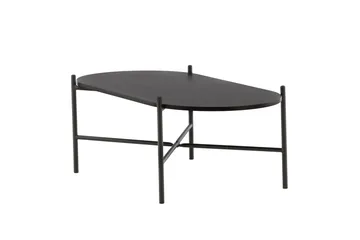 Pueblo 120 cm Ovalt Soffbord i Målat Trä - Svart - Möbler - Bord & matgrupper - Soffbord