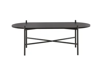 Pueblo 120 cm Ovalt Soffbord i Målat Trä - Svart - Möbler - Bord & matgrupper - Soffbord