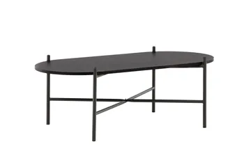 Pueblo 120 cm Ovalt Soffbord i Målat Trä - Svart - Möbler - Bord & matgrupper - Soffbord