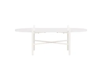 Pueblo 65,5 cm Ovalt Soffbord i Ljust Trä - Vit - Möbler - Bord & matgrupper - Soffbord