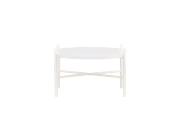 Pueblo 65,5 cm Ovalt Soffbord i Ljust Trä - Vit - Möbler - Bord & matgrupper - Soffbord