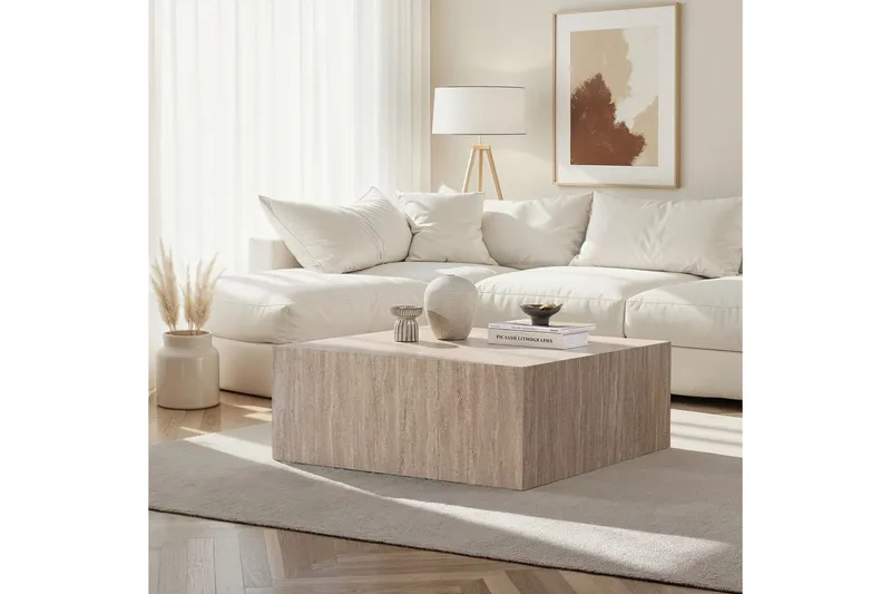 Rambabu Soffbord 90 cm - Gul/Brun - Möbler - Bord & matgrupper - Soffbord