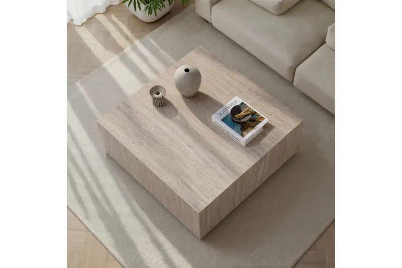 Rambabu Soffbord 90 cm - Gul/Brun - Möbler - Bord & matgrupper - Soffbord