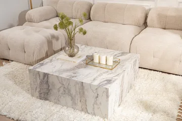 Rambabu Soffbord 90 cm - Vit marmor - Möbler - Bord & matgrupper - Soffbord