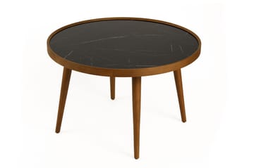 Ranvik Soffbord 80x48x80 cm - Valnöt och svart marmor - Möbler - Bord & matgrupper - Soffbord