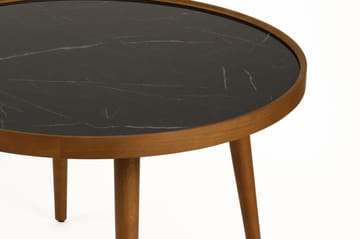Ranvik Soffbord 80x48x80 cm - Valnöt och svart marmor - Möbler - Bord & matgrupper - Soffbord