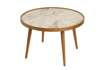 Ranvik Soffbord 80x48x80 cm - Valnöt och vit marmor - Möbler - Bord & matgrupper - Soffbord