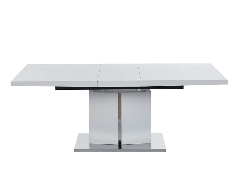 Rartliff matbord 160-200 cm förlängningsbart - Vit / Metall - Vit - Möbler - Bord & matgrupper - Matbord & köksbord