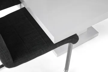 Ratliff Förlängningsbar Matgrupp 180 cm med 6 Cibus Stol - Vit/Grå/Krom - Möbler - Bord & matgrupper - Matgrupper