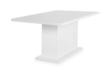 Ratliff Matbord 180 cm Förlängningsbart med illäggsskiva +  6 st Nibe stol beige med ek ben - Vit/Beige - Möbler - Bord & matgrupper - Matgrupper