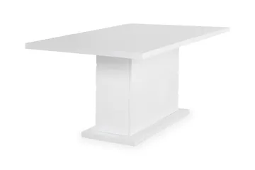 Ratliff Matbord 180 cm Förlängningsbart med illäggsskiva +  6 st Nibe stol grå med svarta ben - Vit/Grå - Möbler - Bord & matgrupper - Matgrupper