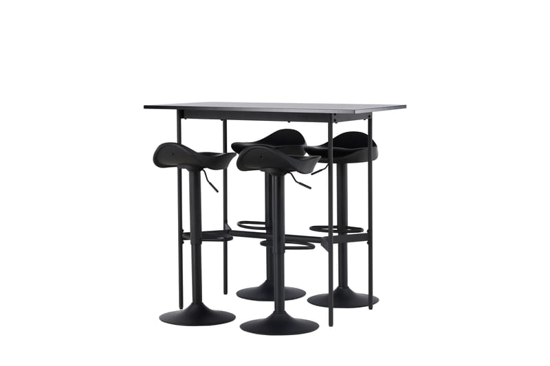 Rax Matgrupp 120 cm Rektangulär med 4 Adesto stolar - Svart - Möbler - Bord & matgrupper - Matgrupper