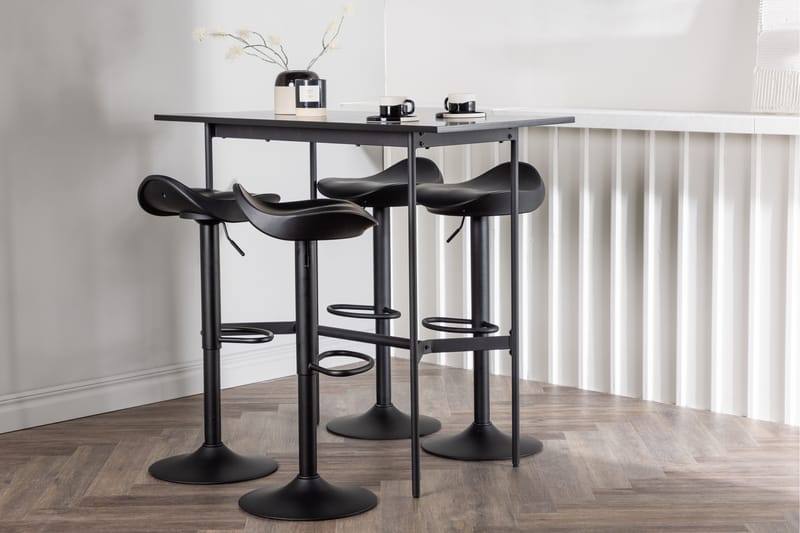 Rax Matgrupp 120 cm Rektangulär med 4 Adesto stolar - Svart - Möbler - Bord & matgrupper - Matgrupper