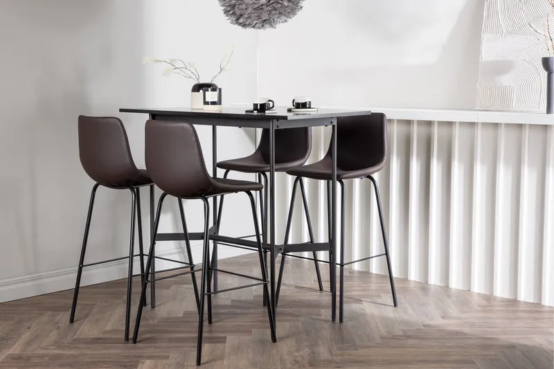 Rax Matgrupp 120 cm Rektangulär med 4 Alexi stolar - Svart - Möbler - Bord & matgrupper - Matgrupper