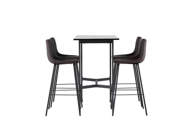 Rax Matgrupp 120 cm Rektangulär med 4 Alexi stolar - Svart - Möbler - Bord & matgrupper - Matgrupper