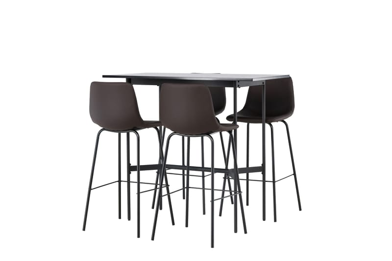 Rax Matgrupp 120 cm Rektangulär med 4 Alexi stolar - Svart - Möbler - Bord & matgrupper - Matgrupper