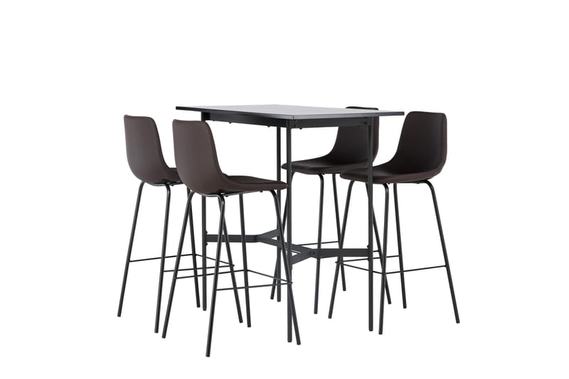 Rax Matgrupp 120 cm Rektangulär med 4 Alexi stolar - Svart - Möbler - Bord & matgrupper - Matgrupper