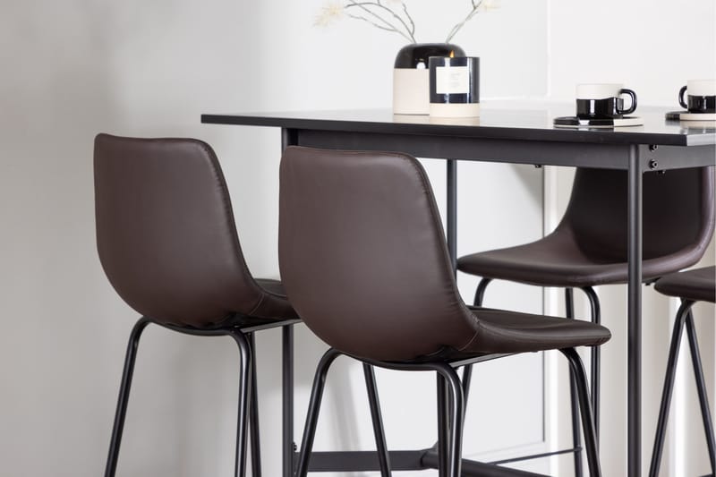 Rax Matgrupp 120 cm Rektangulär med 4 Alexi stolar - Svart - Möbler - Bord & matgrupper - Matgrupper