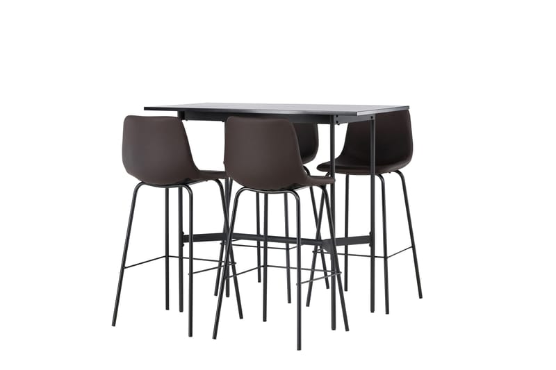 Rax Matgrupp 120 cm Rektangulär med 4 Alexi stolar - Svart - Möbler - Bord & matgrupper - Matgrupper