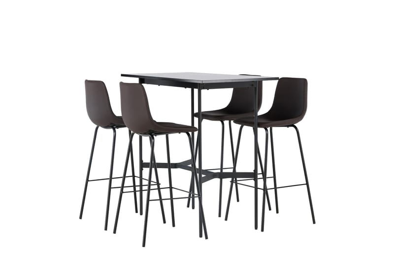 Rax Matgrupp 120 cm Rektangulär med 4 Alexi stolar - Svart - Möbler - Bord & matgrupper - Matgrupper