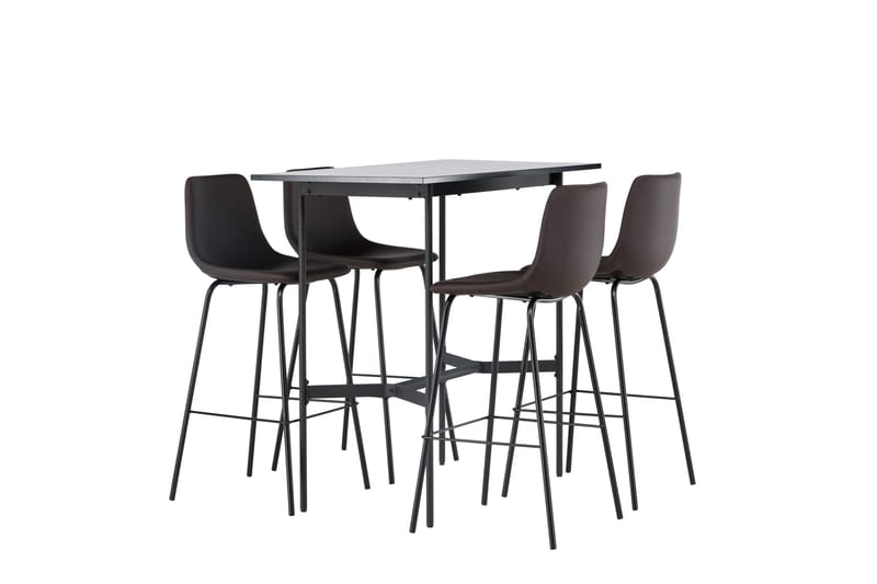 Rax Matgrupp 120 cm Rektangulär med 4 Alexi stolar - Svart - Möbler - Bord & matgrupper - Matgrupper