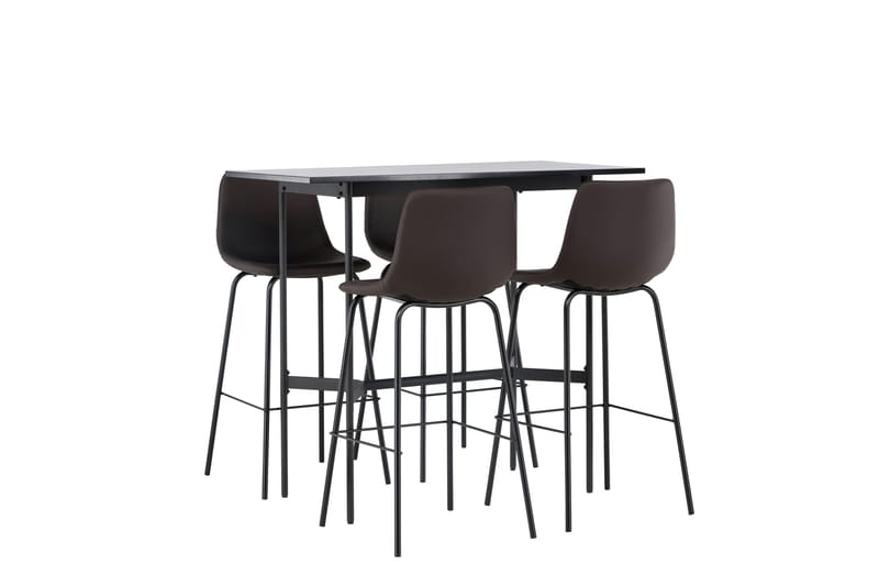 Rax Matgrupp 120 cm Rektangulär med 4 Alexi stolar - Svart - Möbler - Bord & matgrupper - Matgrupper