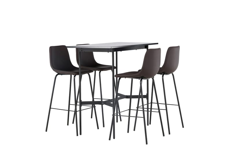 Rax Matgrupp 120 cm Rektangulär med 4 Alexi stolar - Svart - Möbler - Bord & matgrupper - Matgrupper