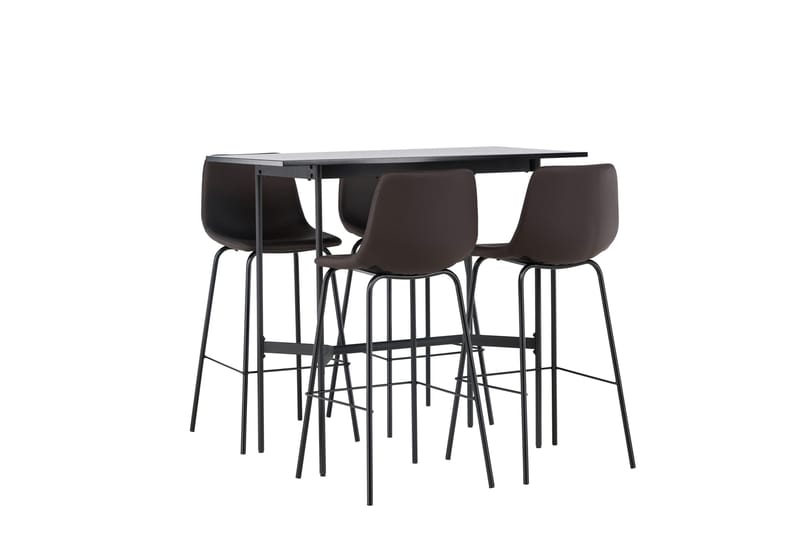 Rax Matgrupp 120 cm Rektangulär med 4 Alexi stolar - Svart - Möbler - Bord & matgrupper - Matgrupper