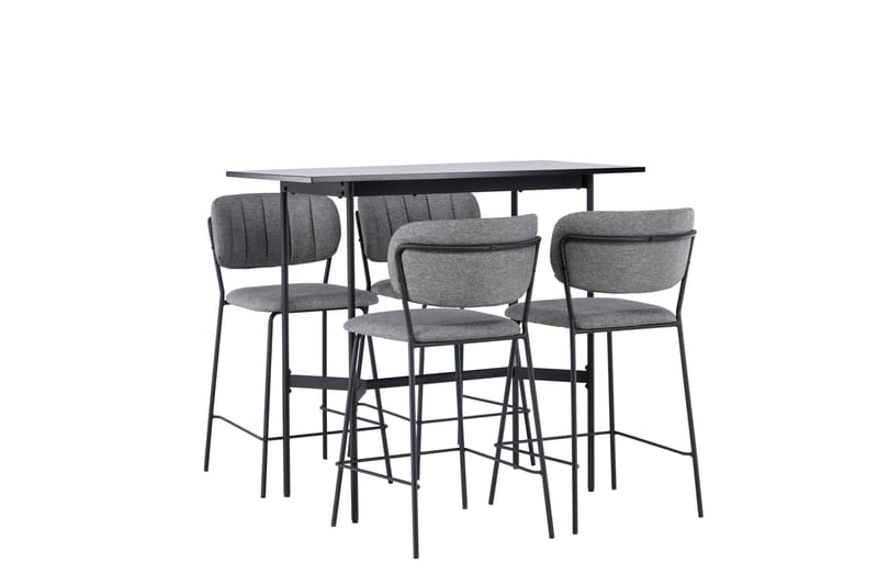 Rax Matgrupp 120 cm Rektangulär med 4 Bell stolar - Svart - Möbler - Bord & matgrupper - Matgrupper