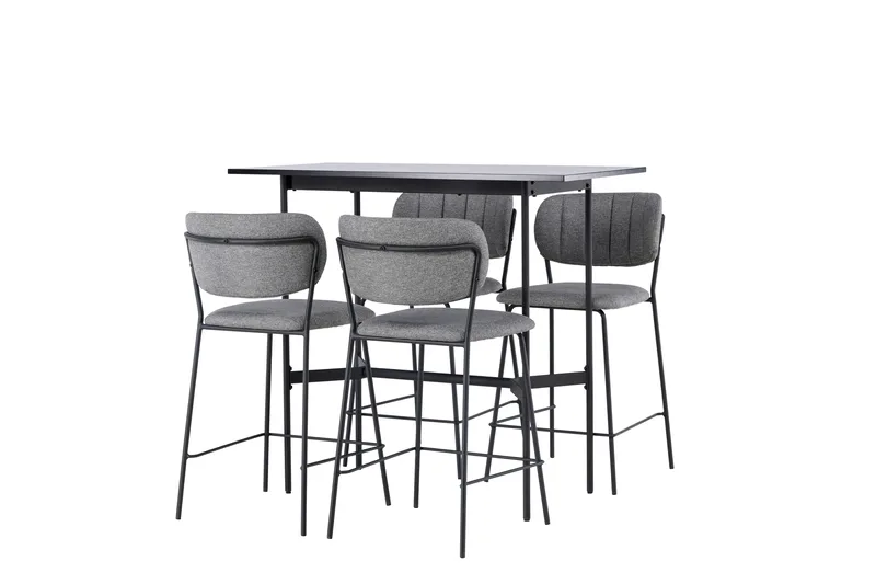 Rax Matgrupp 120 cm Rektangulär med 4 Bell stolar - Svart - Möbler - Bord & matgrupper - Matgrupper