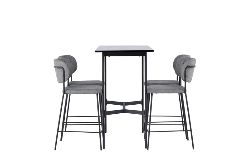Rax Matgrupp 120 cm Rektangulär med 4 Bell stolar - Svart - Möbler - Bord & matgrupper - Matgrupper