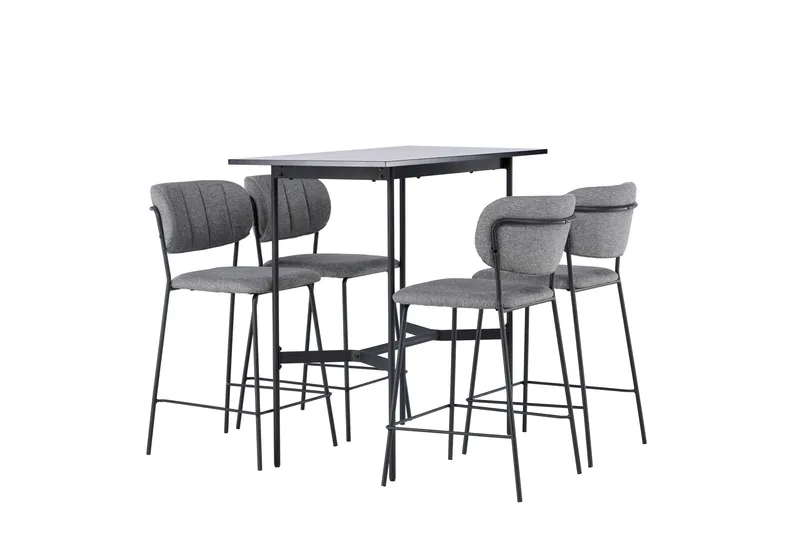 Rax Matgrupp 120 cm Rektangulär med 4 Bell stolar - Svart - Möbler - Bord & matgrupper - Matgrupper