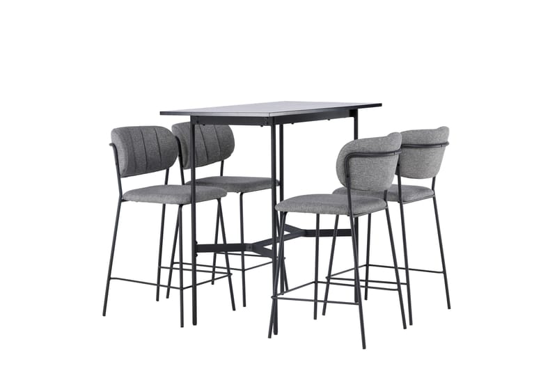 Rax Matgrupp 120 cm Rektangulär med 4 Bell stolar - Svart - Möbler - Bord & matgrupper - Matgrupper