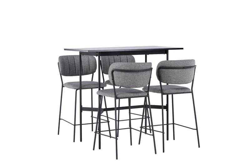 Rax Matgrupp 120 cm Rektangulär med 4 Bell stolar - Svart - Möbler - Bord & matgrupper - Matgrupper