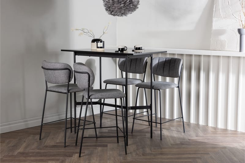 Rax Matgrupp 120 cm Rektangulär med 4 Bell stolar - Svart - Möbler - Bord & matgrupper - Matgrupper