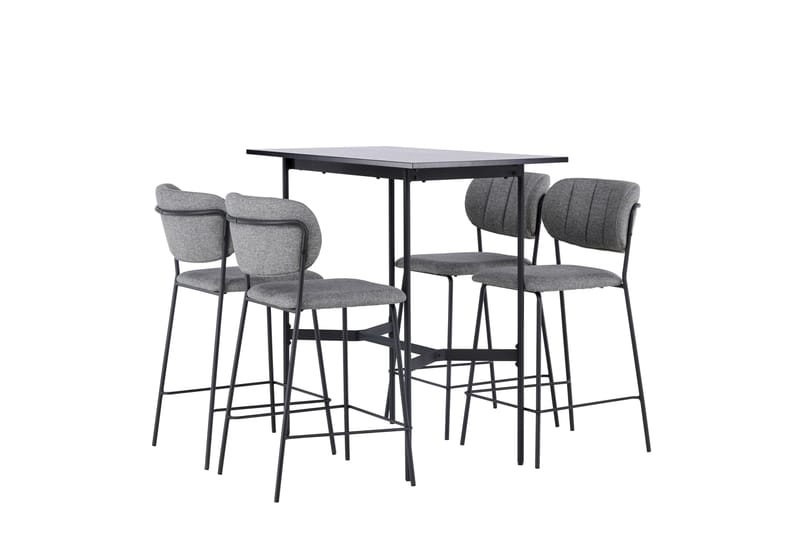 Rax Matgrupp 120 cm Rektangulär med 4 Bell stolar - Svart - Möbler - Bord & matgrupper - Matgrupper