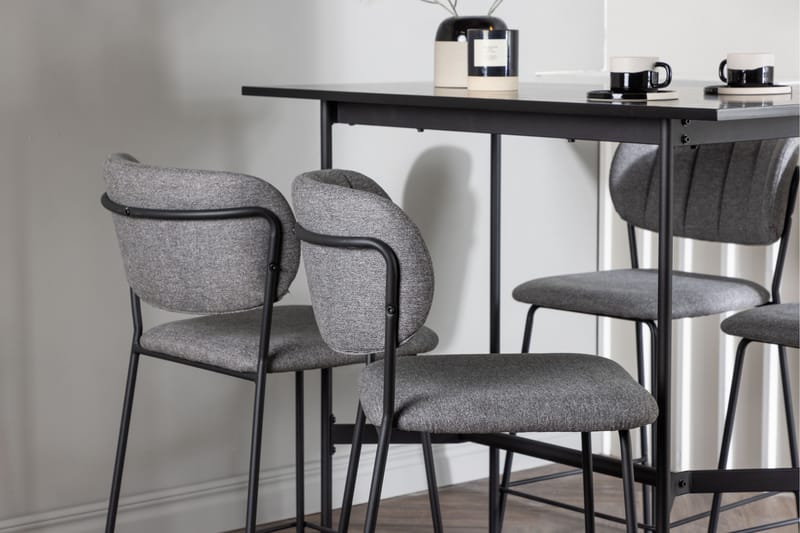 Rax Matgrupp 120 cm Rektangulär med 4 Bell stolar - Svart - Möbler - Bord & matgrupper - Matgrupper