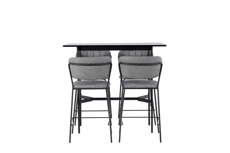 Rax Matgrupp 120 cm Rektangulär med 4 Bell stolar - Svart - Möbler - Bord & matgrupper - Matgrupper