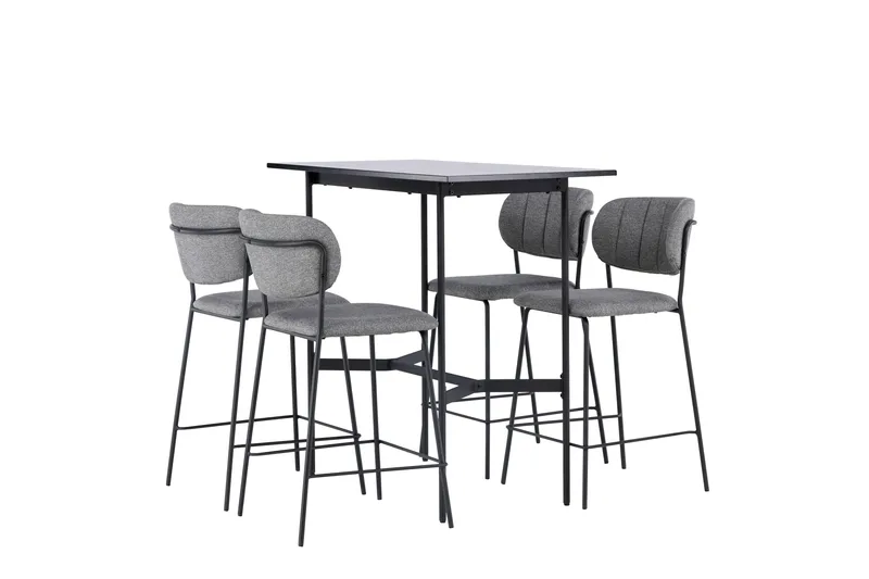 Rax Matgrupp 120 cm Rektangulär med 4 Bell stolar - Svart - Möbler - Bord & matgrupper - Matgrupper