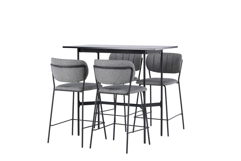 Rax Matgrupp 120 cm Rektangulär med 4 Bell stolar - Svart - Möbler - Bord & matgrupper - Matgrupper